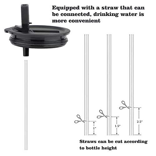 Closeable Press-In Lid, Screw On Lid, For 20Oz Tumbler Bottle, For Hydro Flask Tumblers And Mugs, For Yeti Rambler Cup, Spillproof, Leak Proof, Bpa Free, With Two Straws And One Brush #TOP5