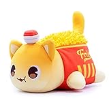 Plushies Cat Meemeows, Cat Food Plush Toy Coke Hamburger Fries Cat Pillow for Kids (French Fries...