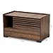 Baxton Studio Claire Modern and Contemporary Walnut Brown Finished Cat Litter Box Cover House