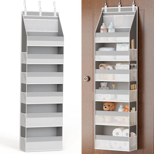 Criusia 6-Shelf Fabric Over the Door Organizer,...