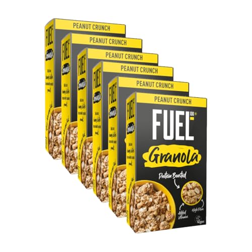 FUEL10K Peanut Loaded Chunky Granola, Protein Boosted & High in Fibre, 400 g (Pack of 6)