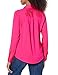 Amazon Essentials Women's Regular-Fit Satin Button Down Blouse (Available in Plus Size), Neon Pink, X-Small