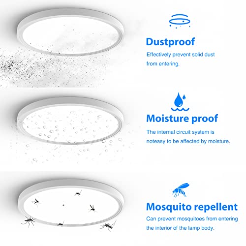 5Pack 9Inch Flush Mount Ceiling Light White,18 Watt 5000K Led Ceiling Light Fixture, Ultra Slim Close To Ceiling Light Fixture, Round Flat Low Profile Ceiling Lamp For Kitchen Bedroom Basement Hallway #TOP6