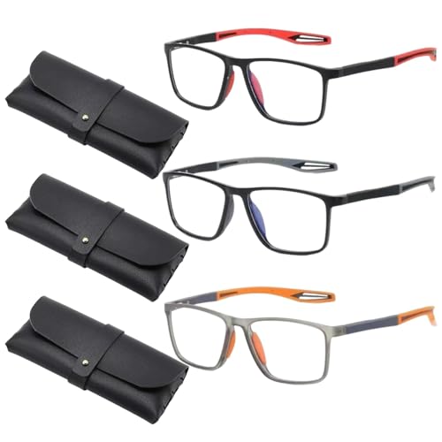RQcMid Intelligente Zoom Brille, Automatisch Anpassende Brille Mit Selbsteinstellung, 6-Teiliges Set Inklusive 3 Schwarze, 1 Rote, 1 Gelbe Und 1 Graue Brille, Automatische Fokuseinstellung