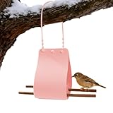 Vogelspender, aus Silikon, mit Holzbügeln und verstellbarem Gurt, klein für Vögel, zur Dekoration von Garten, Terrasse, Aussicht von
