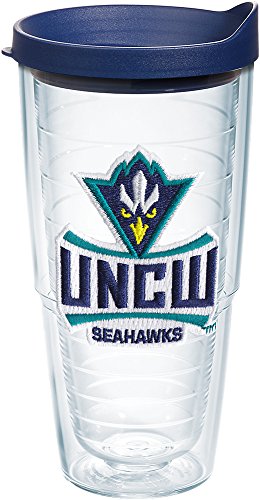 Tervis Unc Wilmington Seahawks Logo Tumbler With Emblem And Navy Lid 24Oz, Clear #TOP15