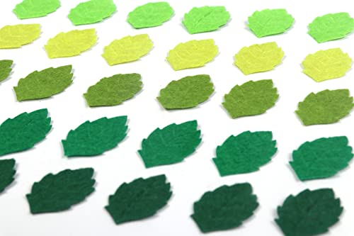 Image of YYCRAFT Pack of 200PCS Felt Lime Green Leaf St. Patrick's Day Appliques Craft,5 Colors