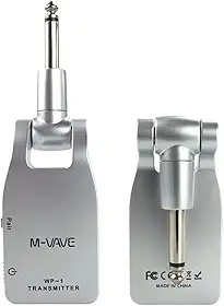 M-VAVE Sistema Sem Fio Profissional 2.4GHz para Guitarra e Baixo - Transmissão Digital 24bit/48KHz, Baixa Latência (<12ms), Alcance de 30m, Bateria Recarregável 7.5h, Compatível com Amplificadores