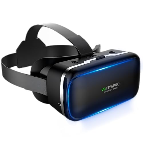 FIYAPOO Casque VR 3D pour Smartphone, 3D Lunettes de Réalité Virtuelle, HD VR pour Films & Jeux, Compatible avec la Plupart des Smartphones (4,7-6,7 Pouces). Cadeau de Noël Parfait.