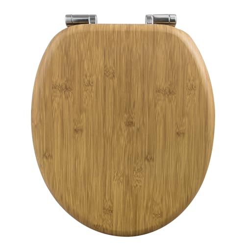 WOLTU Abattant WC Couvercle WC en Bois MDF Soft Close avec Frein de Chute pour Couvette en O Siège de Toilette Charnières