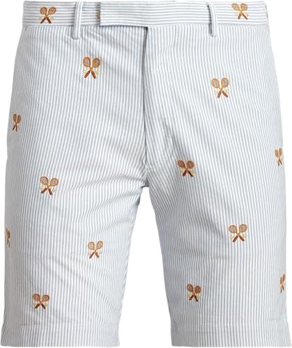 POLO RALPH LAUREN Pantaloncini Oxford da uomo con logo dritto da 2,3 m (US, Numeric, 40, Regular, Regular, Tennis)