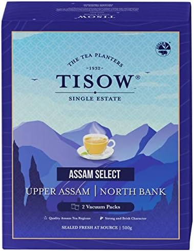 TISOW Assam Select Strong Tea 500gm | 2 Premium Single Estate Teas of Upper Assam & North Bank | 2 Vacuum Packs from the Best CTC Tea Growing Regions of India