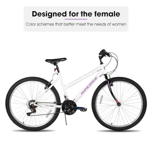 HILAND Bamcbase Womens Mountain Bike, 24 26 Inch 18 Speeds