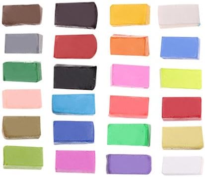 Accessotech Mixed Colour 24 Oven Bake Polymer Clay Modelling Moulding Block Art Design - Image 4