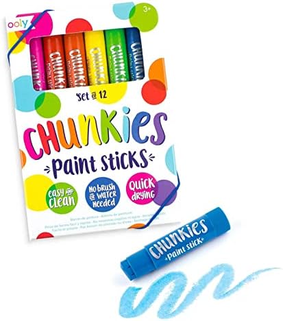 OOLY, Giftable Chunkies, No Brush or Water Needed, Twistable Paint Stick Set for Kids and Adults, Great for Any Project Including Posters, Cards, Scrapbooking, and Journaling, Set of 12