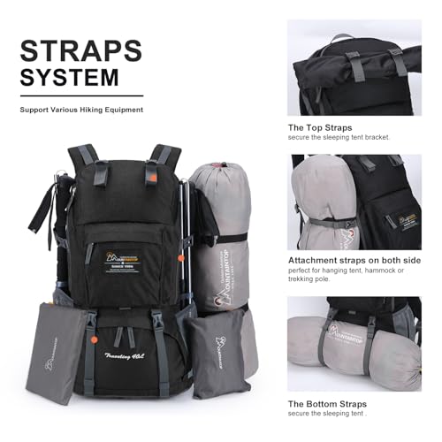 MOUNTAINTOP 40L Hiking Backpack Lightweight Travel Backpack for Men&Women Outdoor Camping Backpacking - Thumbnail 4