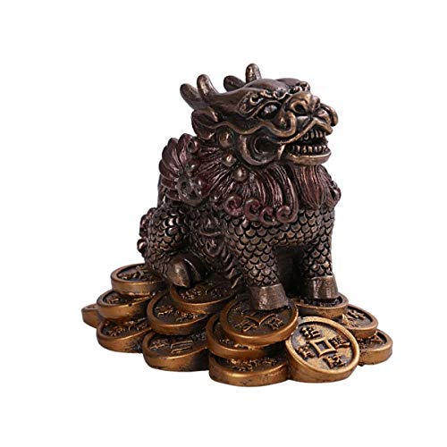 Statue Chi Lin dragon Feng Shui de Pacific Giftware, objet d'art en résine sculptée