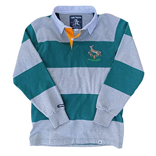 South Africa Grey Hoops Rugby Jersey (as1, Alpha, x_l, Regular, Regular)