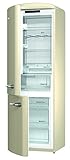 Gorenje ONRK 193 C-L nevera y congelador/A+++ / Altura 194 cm/Refrigeración: 222 L/Congelador: 80 L/Beige/NoFrost/ZeroZone cajón (0 grados) / Oldtimer/Retro Collection