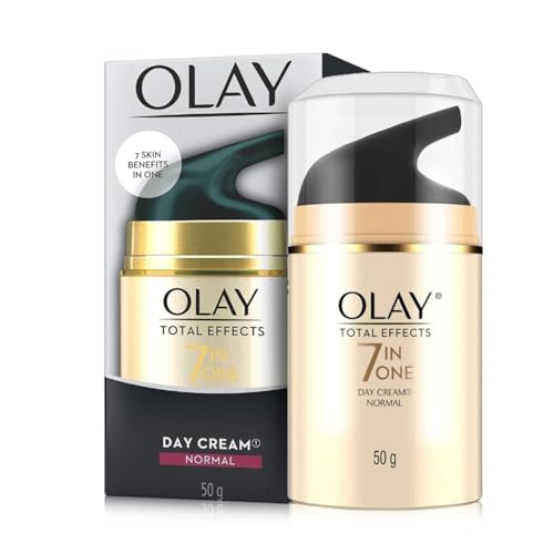 Image of Olay Total Effects Day Cream |with Vitamin C, B5, Niacinamide, Green Tea |Fights 7 signs of ageing for glowing, hydrated and younger looking skin |Suitable for Normal, Dry, Oily & Combination skin |50 gm