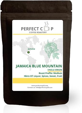 Jamaica Blue Mountain, 100% Certified Premium Coffee Beans, Single Origin, Various Regions, 250G Whole Beans, Medium Roasted