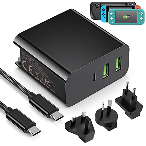65W USB C Charger for Steam Deck,MENEEA Foldable Power Adapter ...