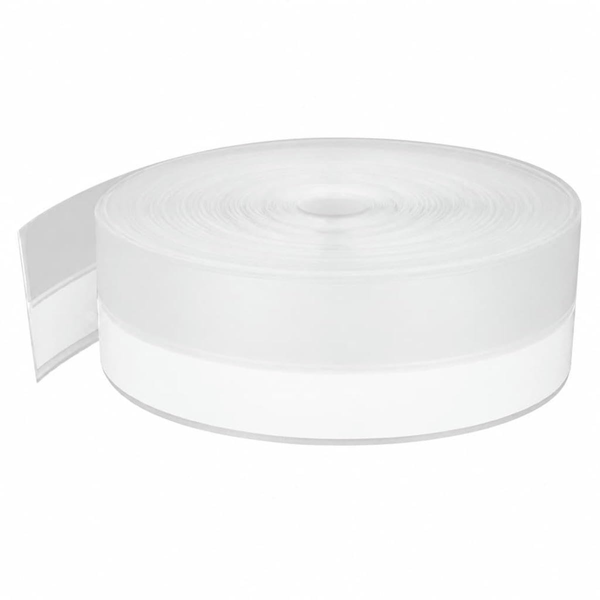 Silicone Weather Stripping Seal Door Tape, Weatherproof Soundproof for Door Frame or Window Bathroom Shower Glass Gaps-Clear 45mmx10m