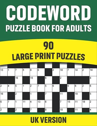 Codeword Puzzle Book For Adults: UK Version Large Print Quick Daily ...