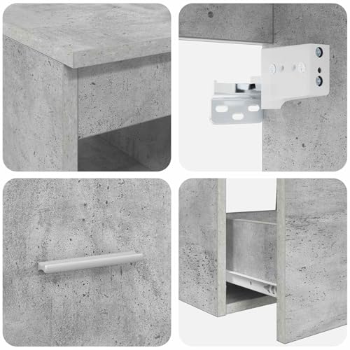Muebles de baño para ahorrar espacio con este elegante conjunto gris hormigón 8