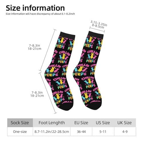 Chillin With My Peeps Socks For Men Women Gift Sport Crew Socks Funny Wicking Socks3
