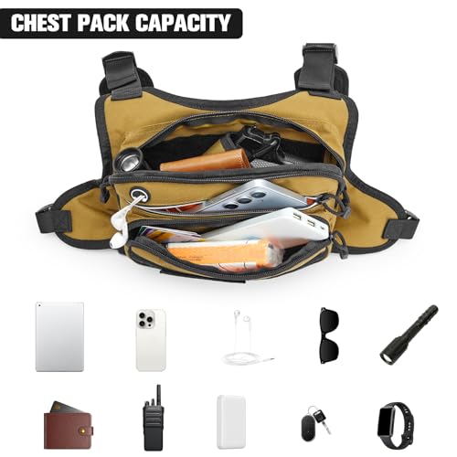 G4Free Tactical Chest Pack, Quick Access Molle Chest Rig, Tactical Vest EDC Bag for Travel, Hiking, Cycling, Running - image 4