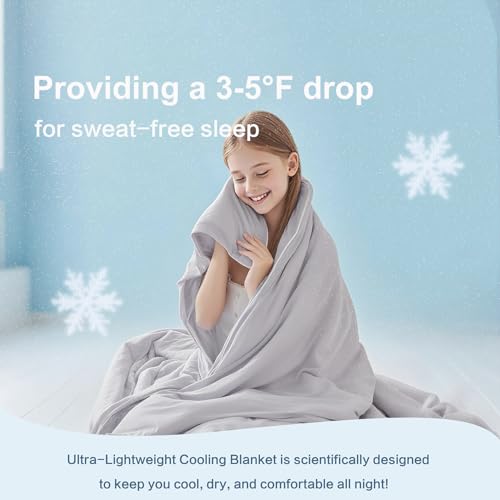 Image of Cooling Comforter King Size - Lightweight Cooling Blanket for Hot Sleepers, Breathable Summer Comforter for Night Sweats, Soft Ice Cooling Fabric Bedding All Season Use, Grey