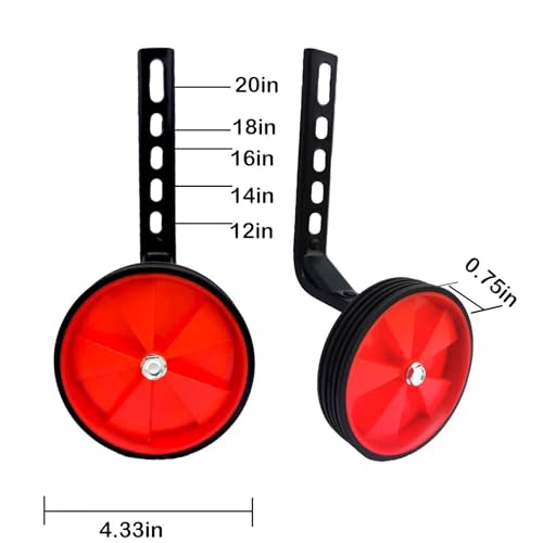 Mehome Rodas de treinamento de bicicleta para 12 14 16 18 20 polegadas. As rodas de treinamento para