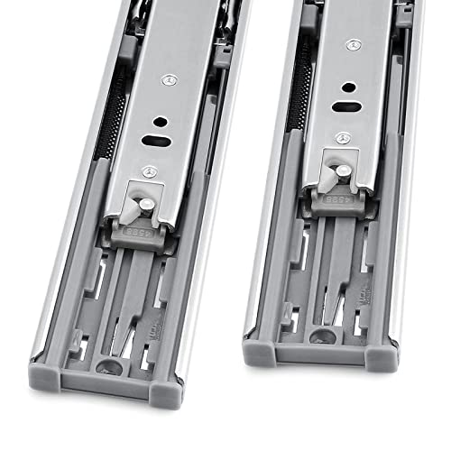 Image of Gobrico 16 inch Solf Close Ball Bearing Full Extension Drawer Slides Drawer Glides Side Mounted /10Pair-Heavy Duty