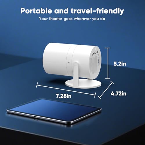 [ Built-in Google TV & Voice Control] WISHOLY Mini Projector with WiFi and Bluetooth, Built-in Streaming Apps, Portable Movie Projector 4K with 180° Rotatable for Outdoor, Home Theater, Movie Night by WISHOLY - Image 7