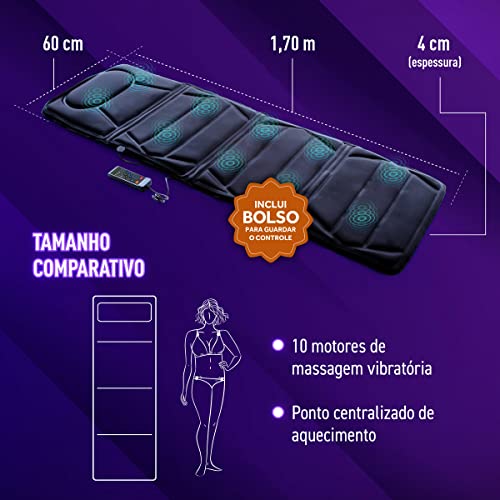 Esteira Massageadora 10 Motores, bivolt, Relaxmedic