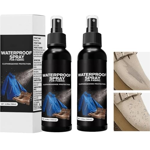 waterproofing Spray for Fabric Outdoor, Waterproof Spray For Jackets, Waterproof Sprays Portable, for Clothing Furniture Upholstery Shoe Windbreaker Tent Carpet Travelers Hiking (2PC)