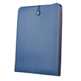 Vertical Expanding Accordion Folder with 7 Pockets Paperwork Organizer Document Wallet Briefcase Business File Organizer Bag A4 Letter Size Elastic Rope Closure Blue