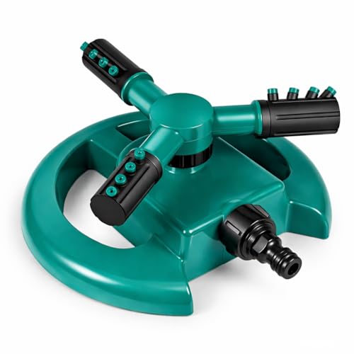 Image of 360 Rotating Garden Water Sprinkler Automatic Water Sprinkler for Garden Watering, Large Area Coverage Sprinkler for Irrigation & Lawn Care