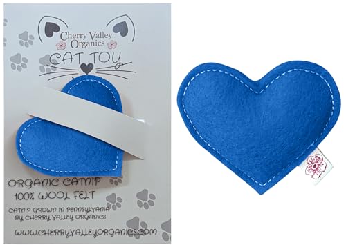 Juguete de hierba gatera para evitar el aburrimiento de felinos con fieltro de lana azul 7
