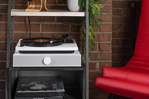 Andover Audio - Spindeck 2 Turntable For Vinyl Record Playback, 33/45 Electronic Speed Control, Semi-Automatic, Auto Return, At3600 Cartridge (White) #TOP6