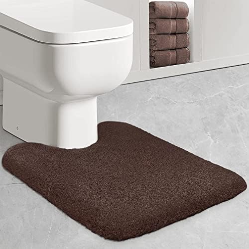 ZARCKER Bath Mat, Non Slip Bathroom Mat 40*60CM, Machine Washable Extra Water Absorbent Bath Rug, Soft and Fluffy Microfiber Bathroom Carpet - White