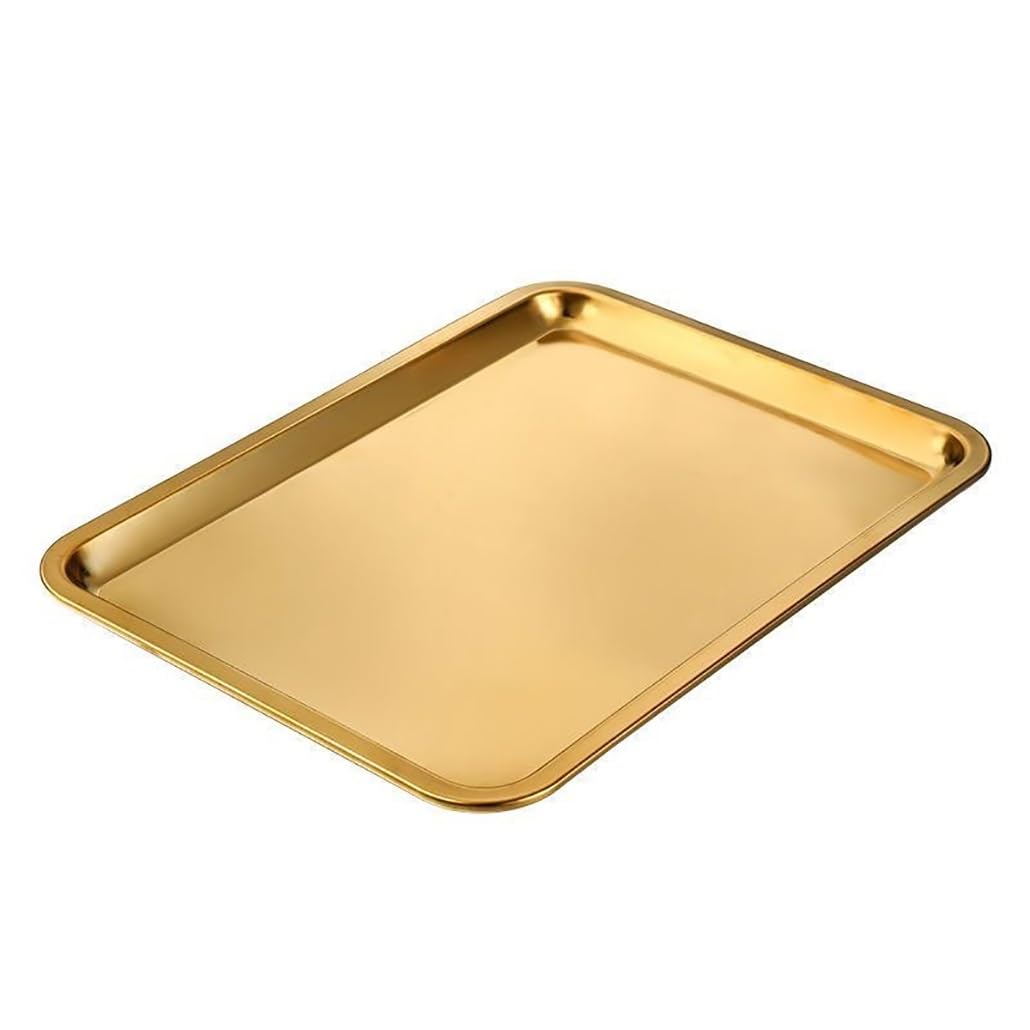 Bandeja para hornear de acero inoxidable dorada y duradera de alta calidad