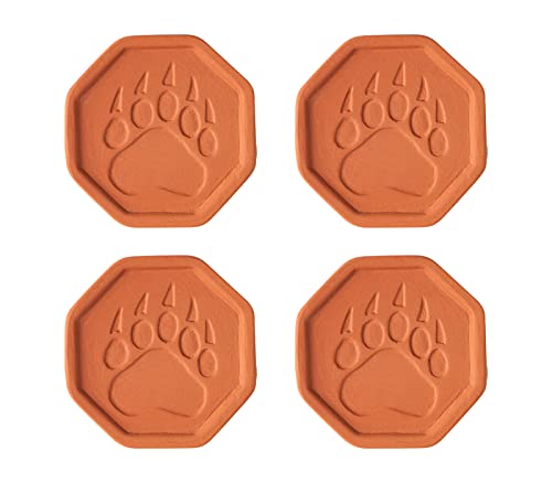 4 PCS Brown Sugar Saver Terracotta Bear Paw Disc Softener Desiccant keeper