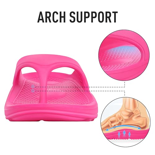 Image of shevalues Orthopedic Sandals for Women Arch Support Recovery Flip Flops Pillow Soft Summer Beach Shoes