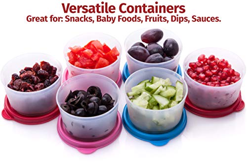 Image of Signoraware Mini Fresh BPA Free Plastic Containers (130ml x 6 | Set of 6 | Multicolor)
