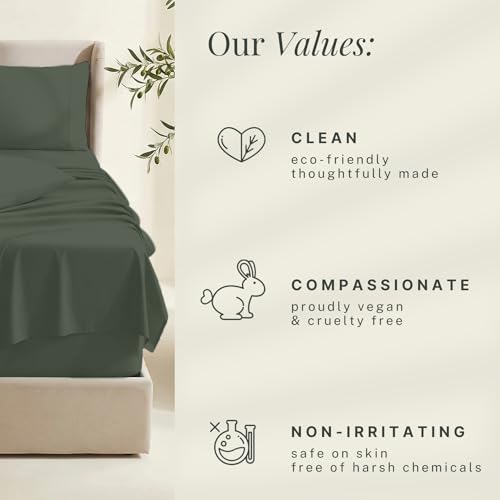 Image of Hearth & Harbor Bed Sheets, Luxury Soft 6 Piece Bed Sheet Set Extra Deep Pocket Fitted Sheets Fits Mattress up to 21 inch, Double Brushed Bedding Sheets & Pillowcases,