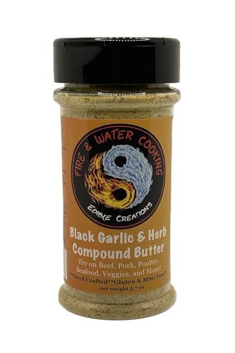 Fire & Water Cooking Black Garlic Herb Compound Butter Seasoning