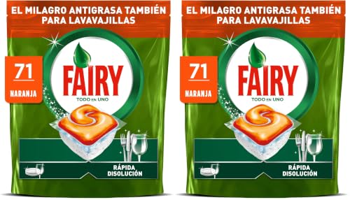 Fairy Original TodoEn1 Cápsulas Lavavajillas Máquina Naranja, 71 Cápsulas (Paquete de 2)