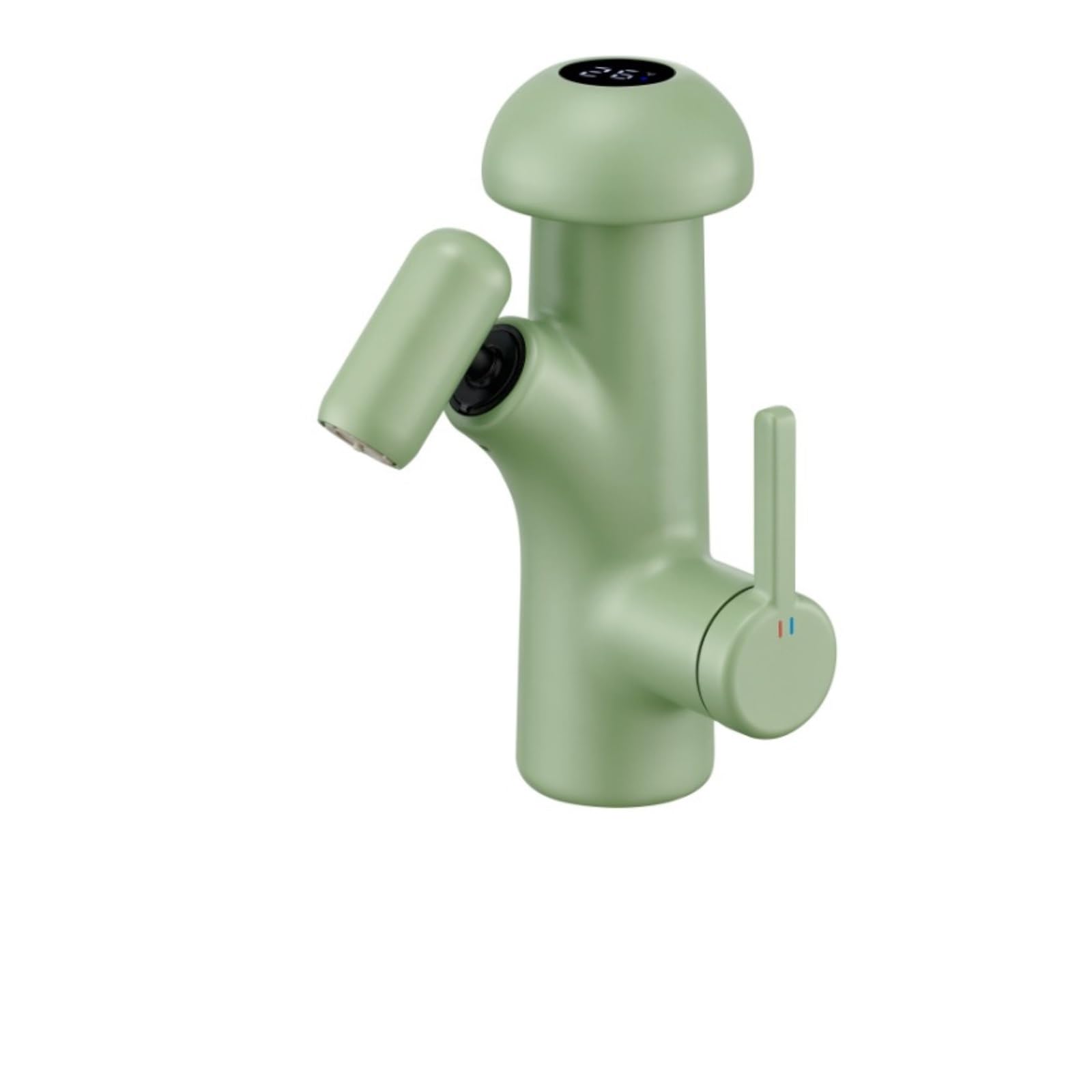 Cream Pull Out Bathroom Faucet, Kids Basin Mixer Tap with 2 Spray Mode, Single Hole Deck Mounted,Safe and Reliable(Groen)